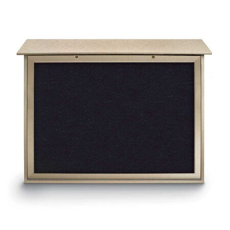 United Visual Products Indoor Enclosed Combo Board, 48"x36", White Frame/Grey & Buff UVCB4836W-GREY-BUFF